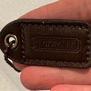 2.5" COACH Hampton Archive 10TH Anniversary Leather Key Fob Keychain Hang tag